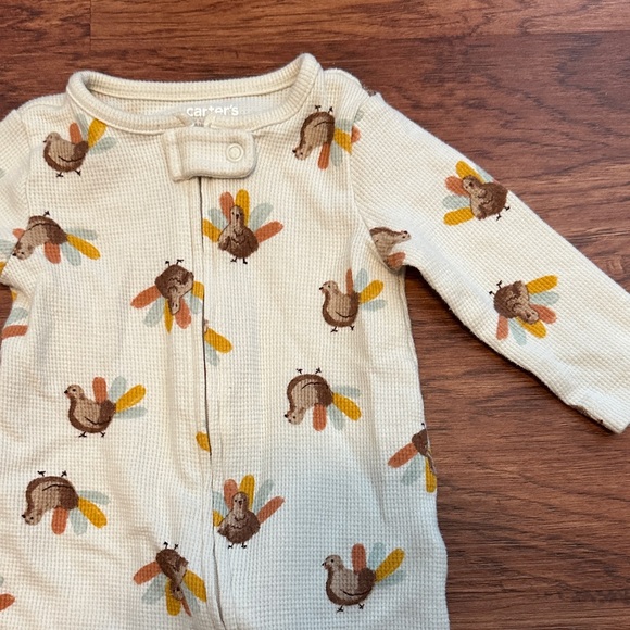 Carter's Turkey Footie Sleeper 3-6 Months - Picture 2 of 4